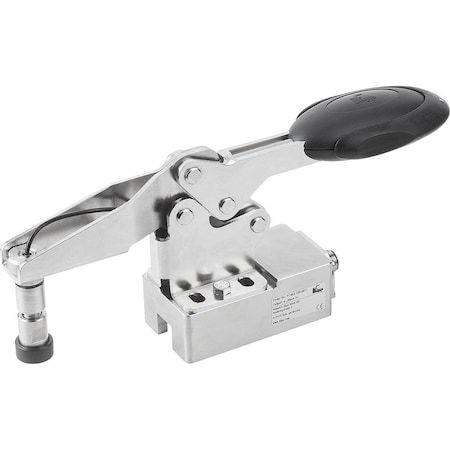 Kipp Toggle Clamp Horizontal W.Safety Interl.A.Force Se D=M08, F4=1400, C1=Max.18, 4, Stainless Steel,  K1463.10810011